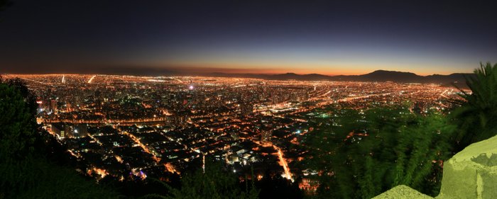 Chili Santiago Nuit Cerro San Cristobal Ekla